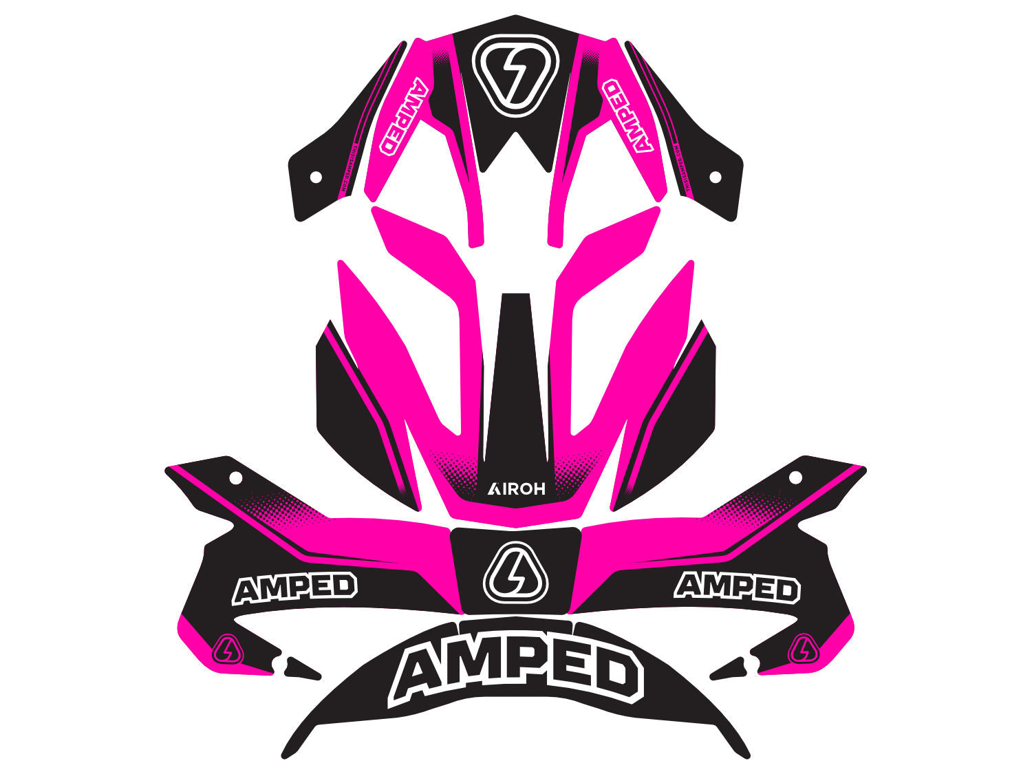 Airoh trials helmet wrap in pink