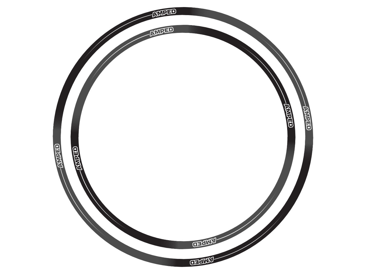 Amped Fade Rim Stickers