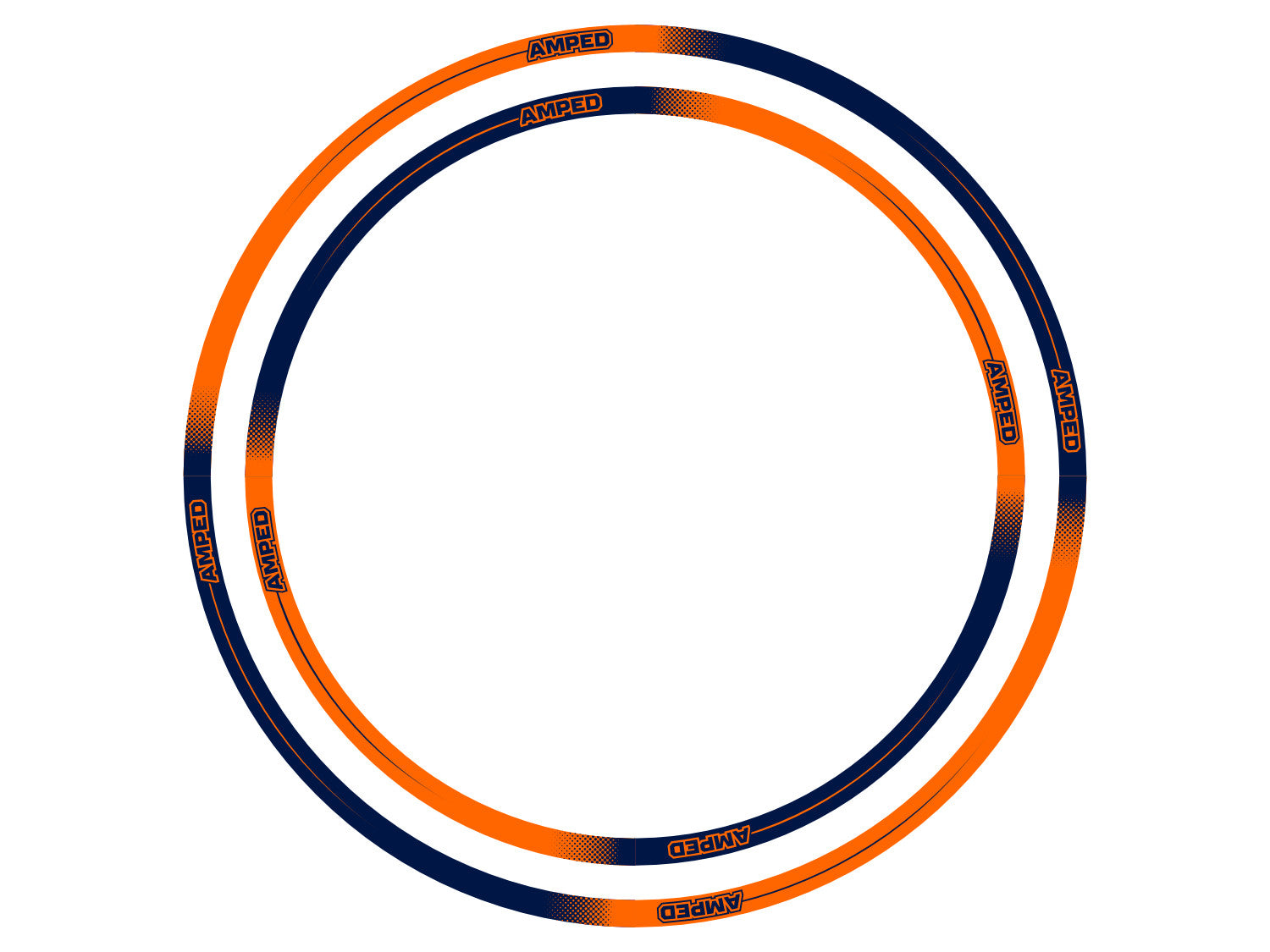 Amped Fade Rim Stickers