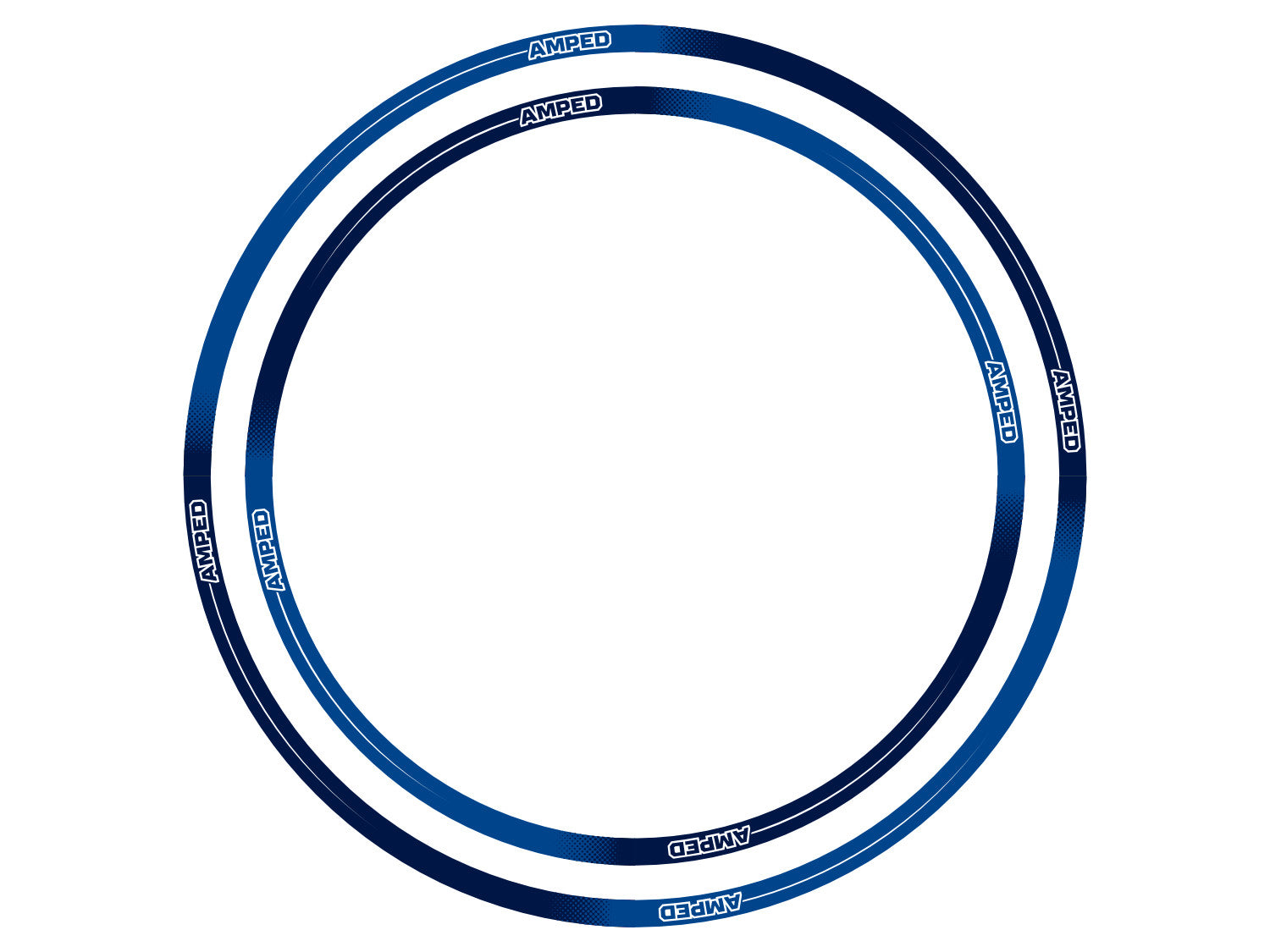 Amped Fade Rim Stickers
