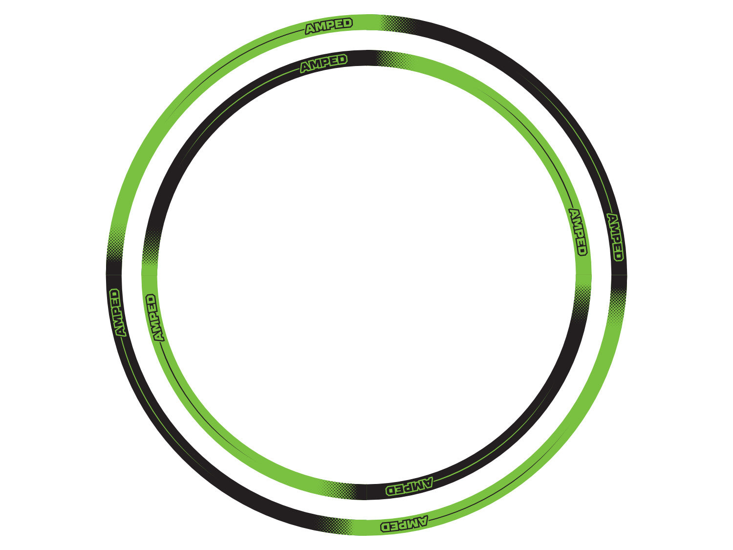 Amped Fade Rim Stickers