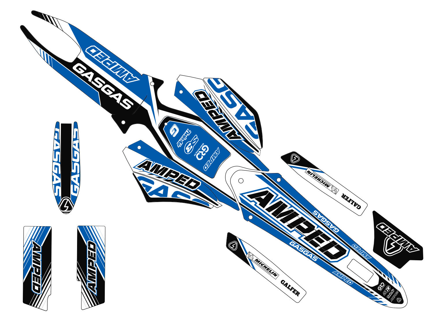Amped GasGas Trials Graphics