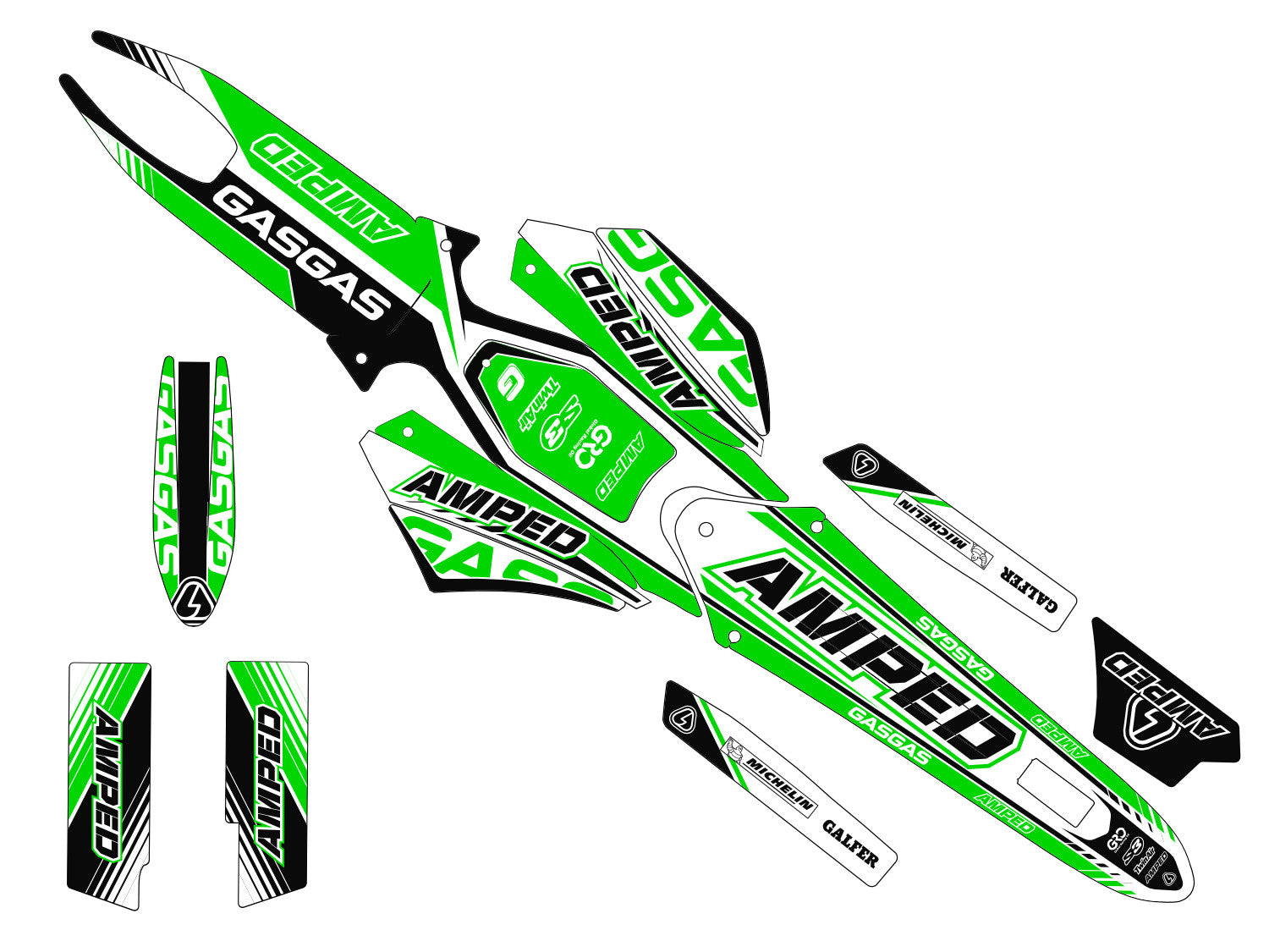 Amped GasGas Trials Graphics