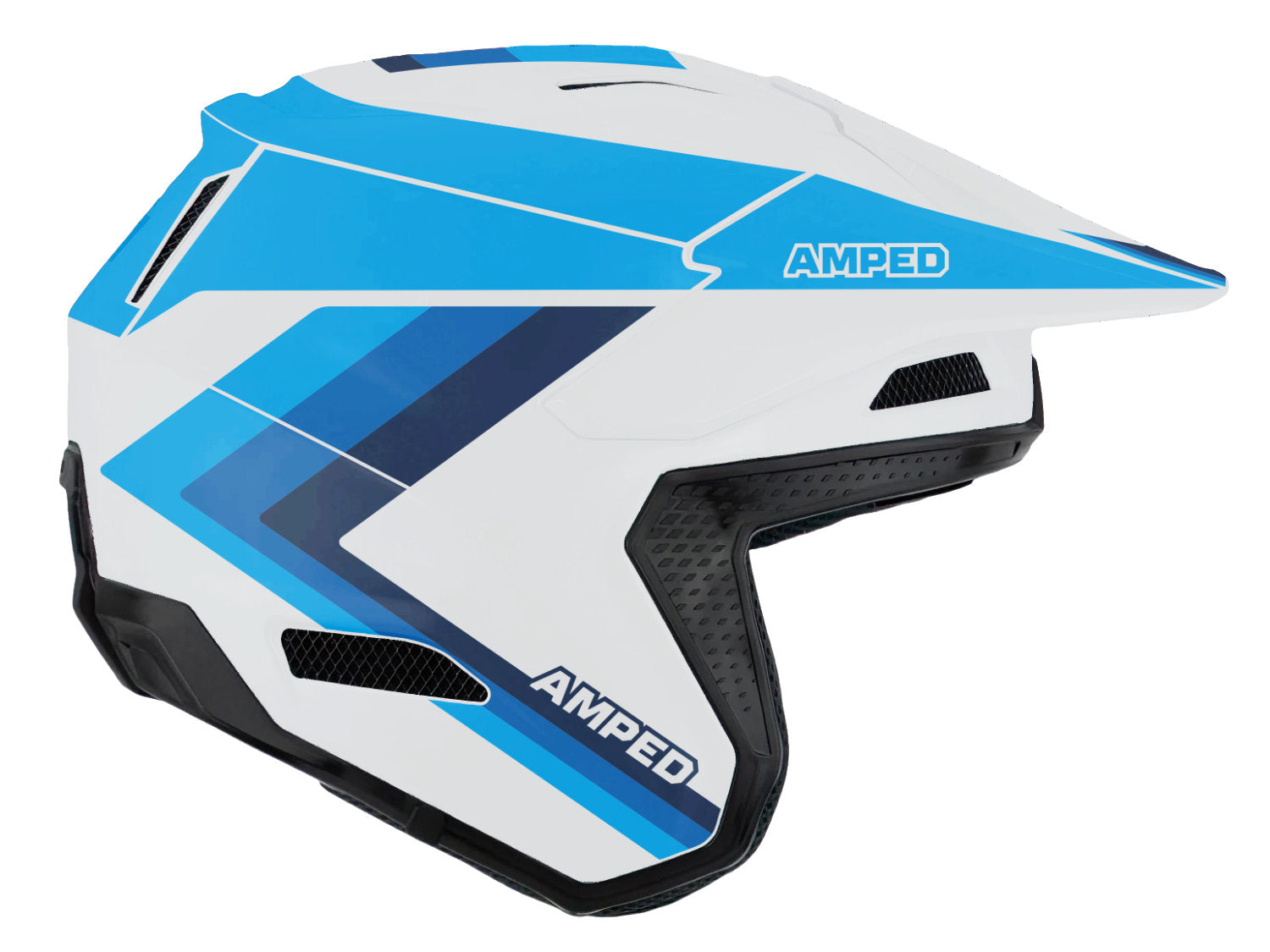 Stripe Hebo Zone Pro Trials Helmet Wrap BW Trials Graphics Amped