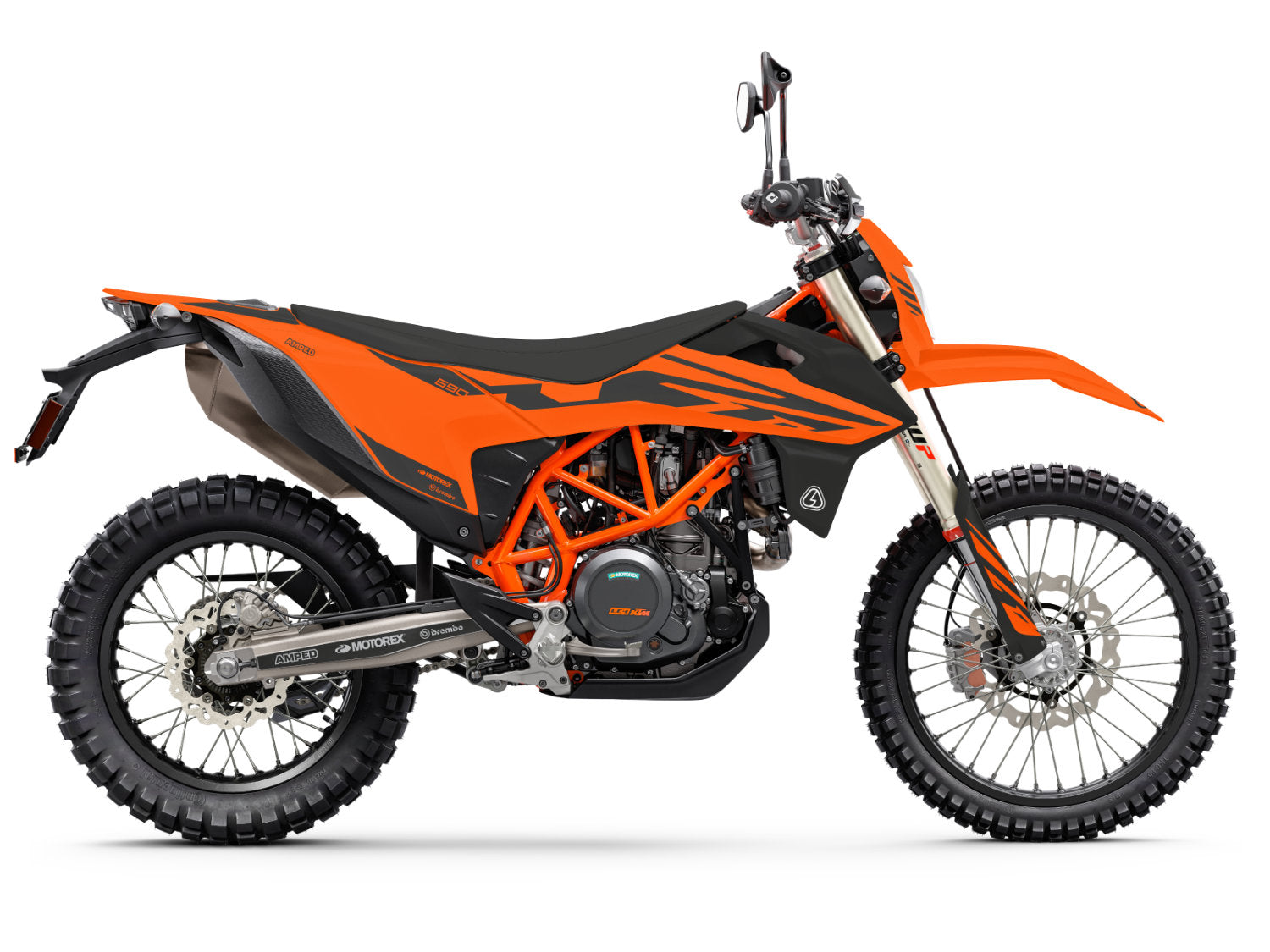KTM 690 Ride Graphics Orange Black by Amped