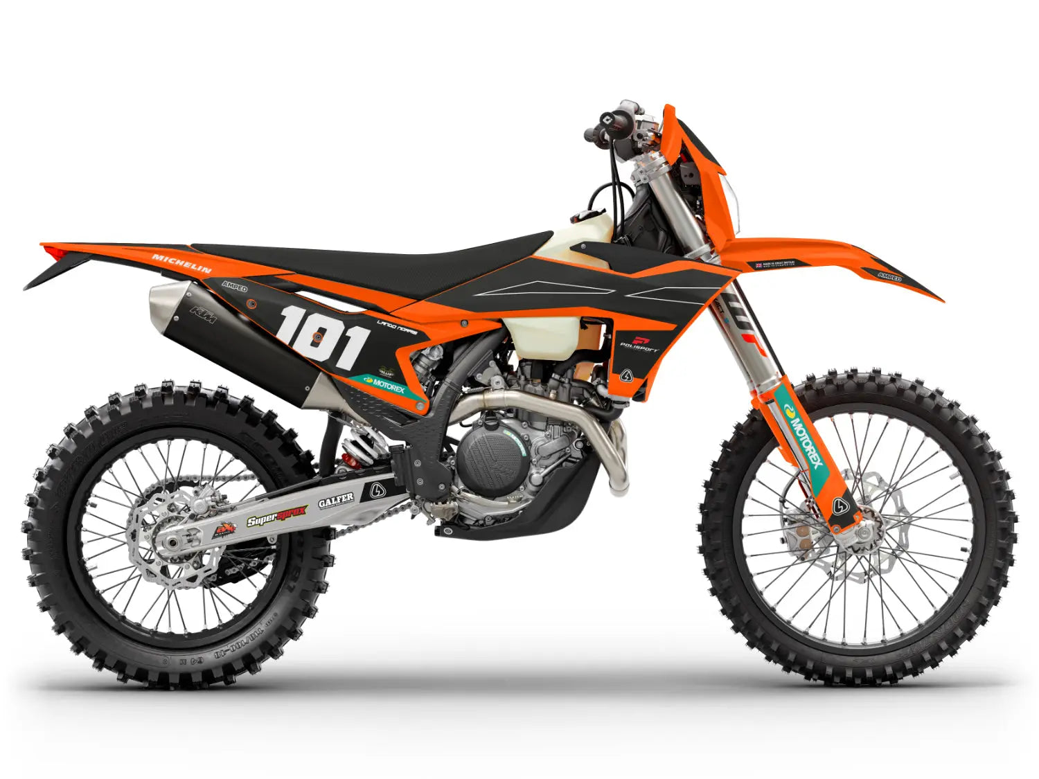 Works KTM Graphics - OBlk - Amped