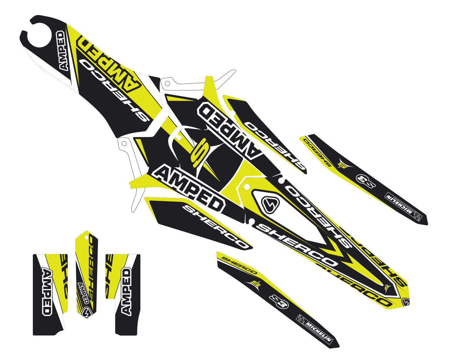 Amped Sherco Trials Graphics