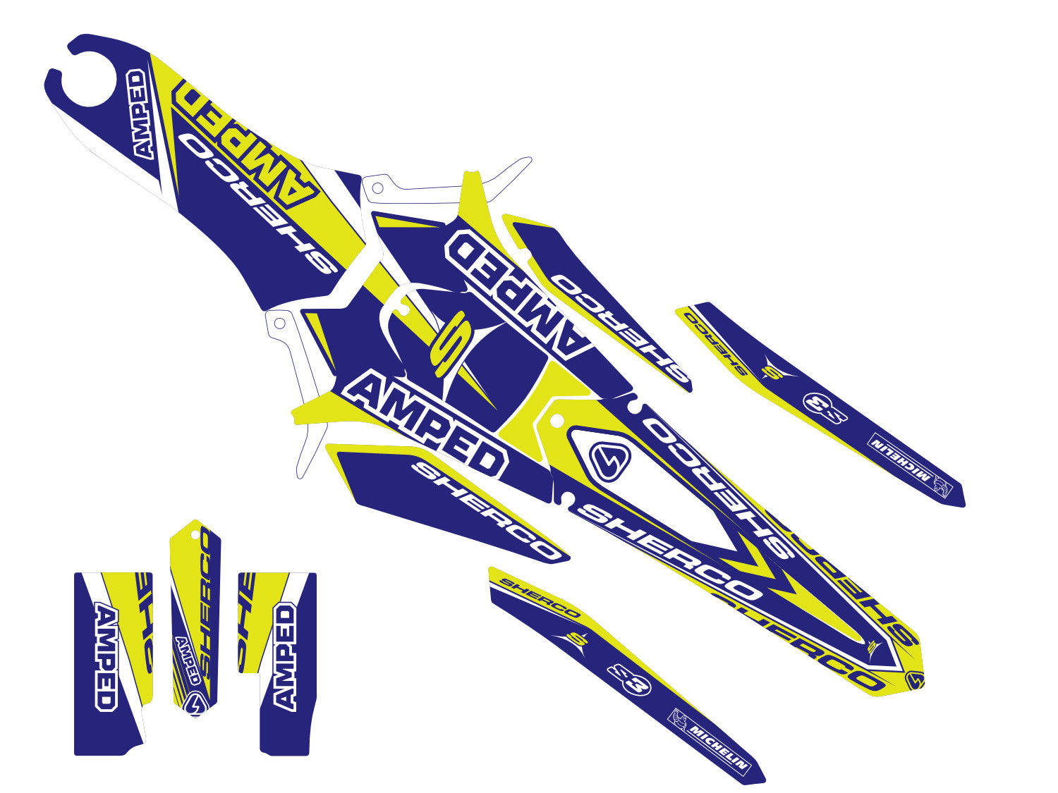 Amped Sherco Trials Graphics