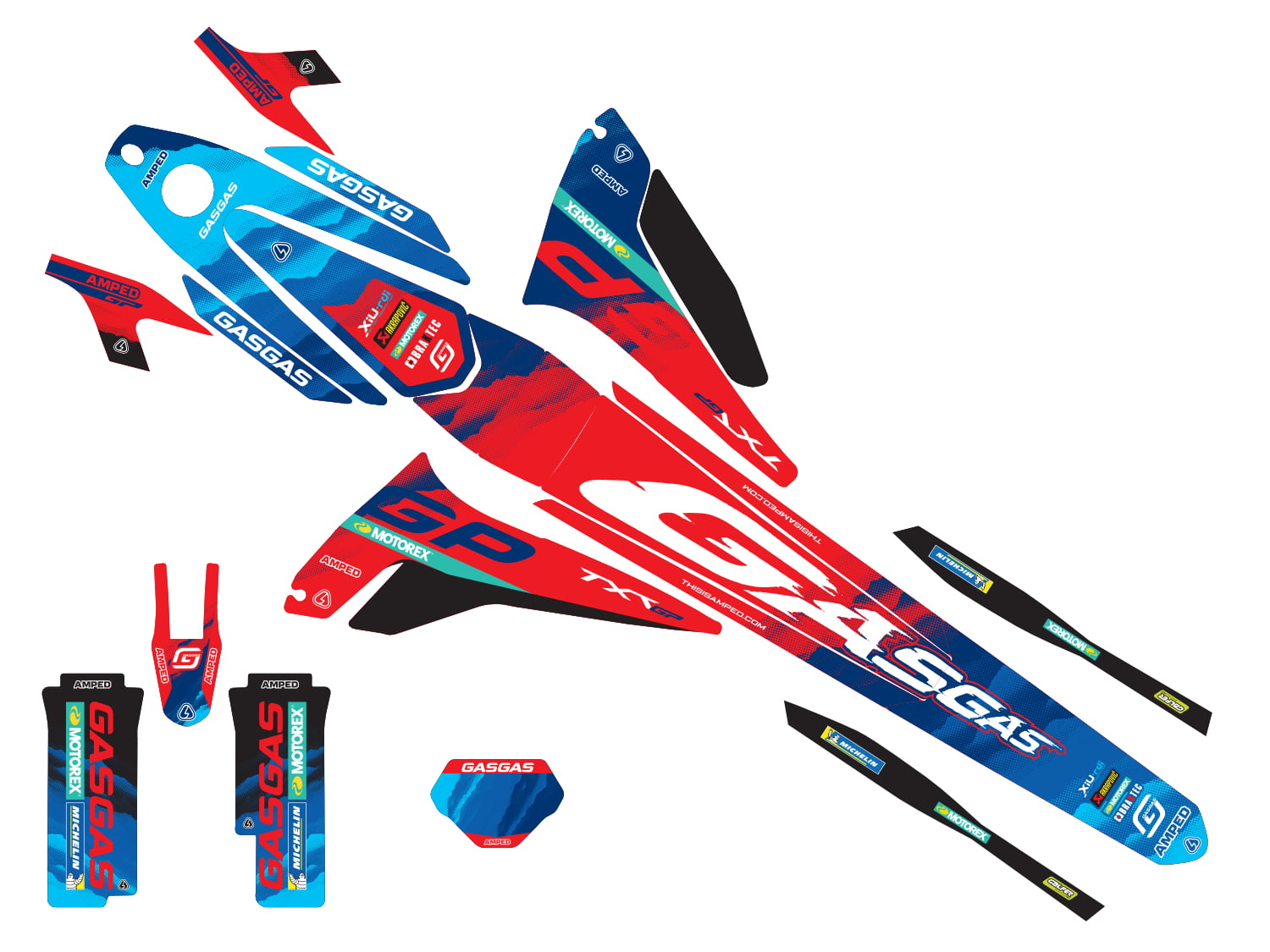 Amped Coastal GasGas Trials Graphics