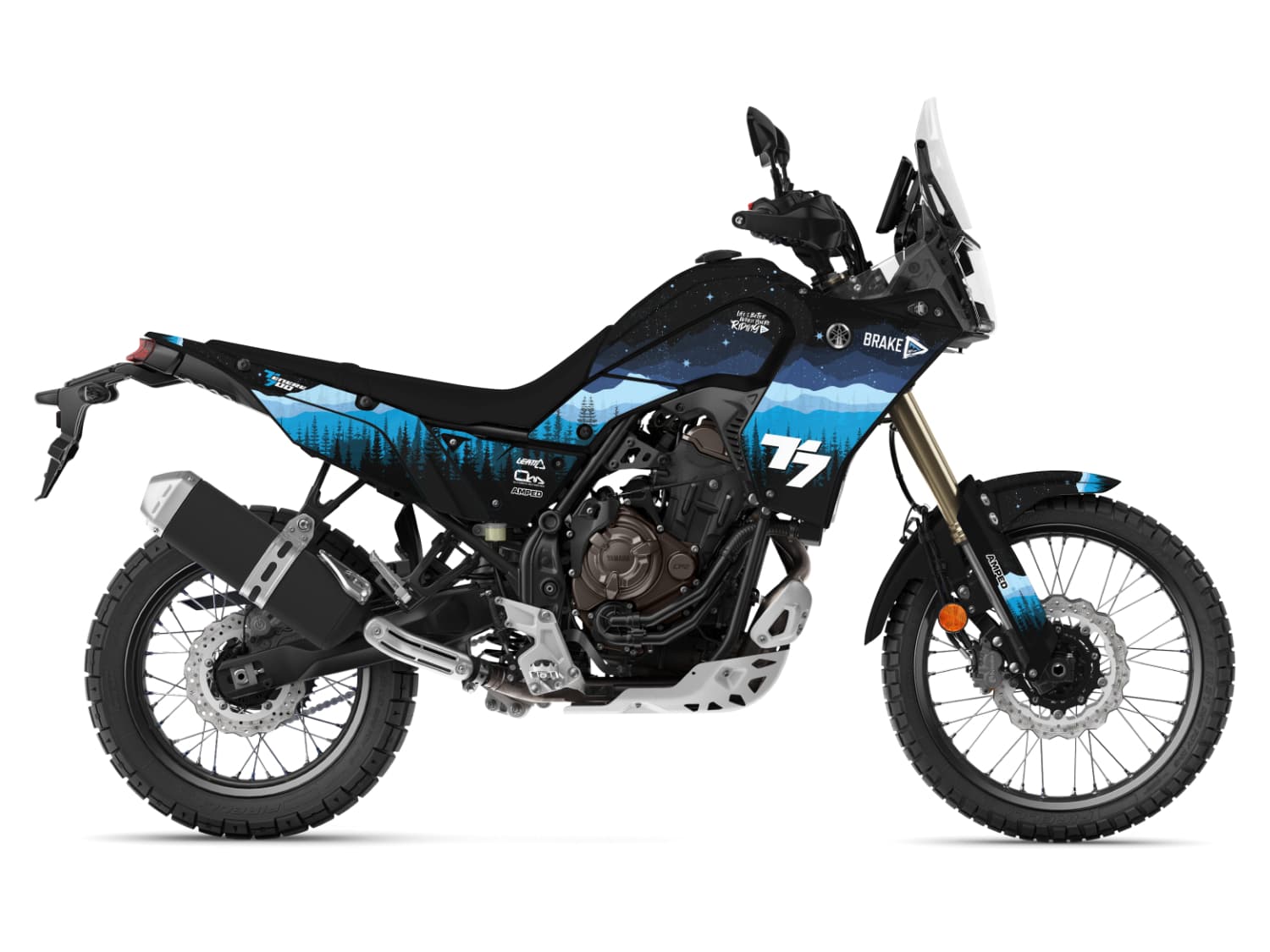Wilderness Yamaha Tenere 700 Graphics - Blue and Black