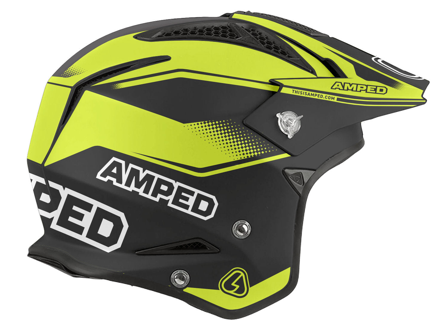 Amped MK2 Airoh Trials Helmet Stickers - BY
