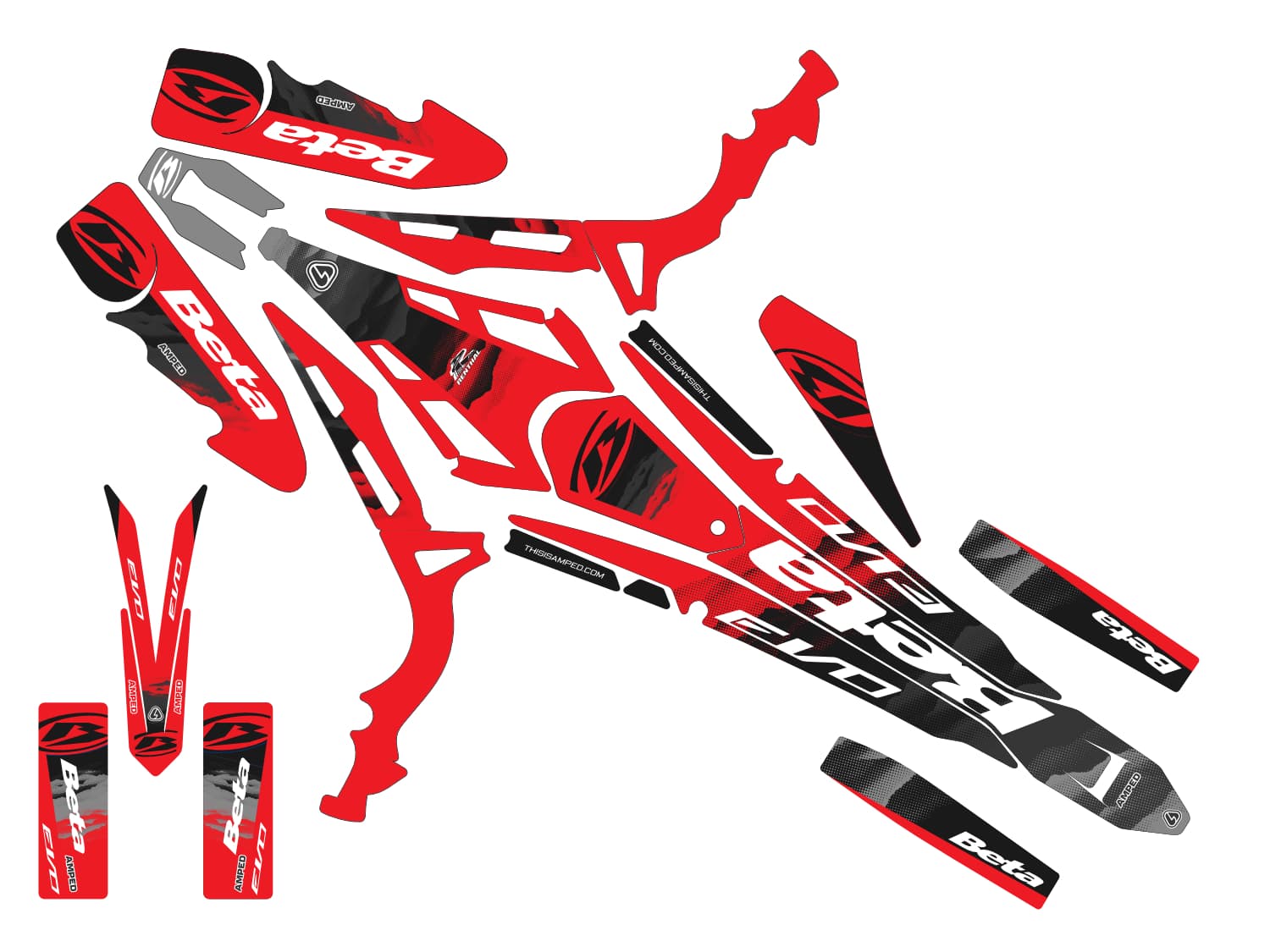 Amped Coastal Beta Evo Trials Graphics - RBG