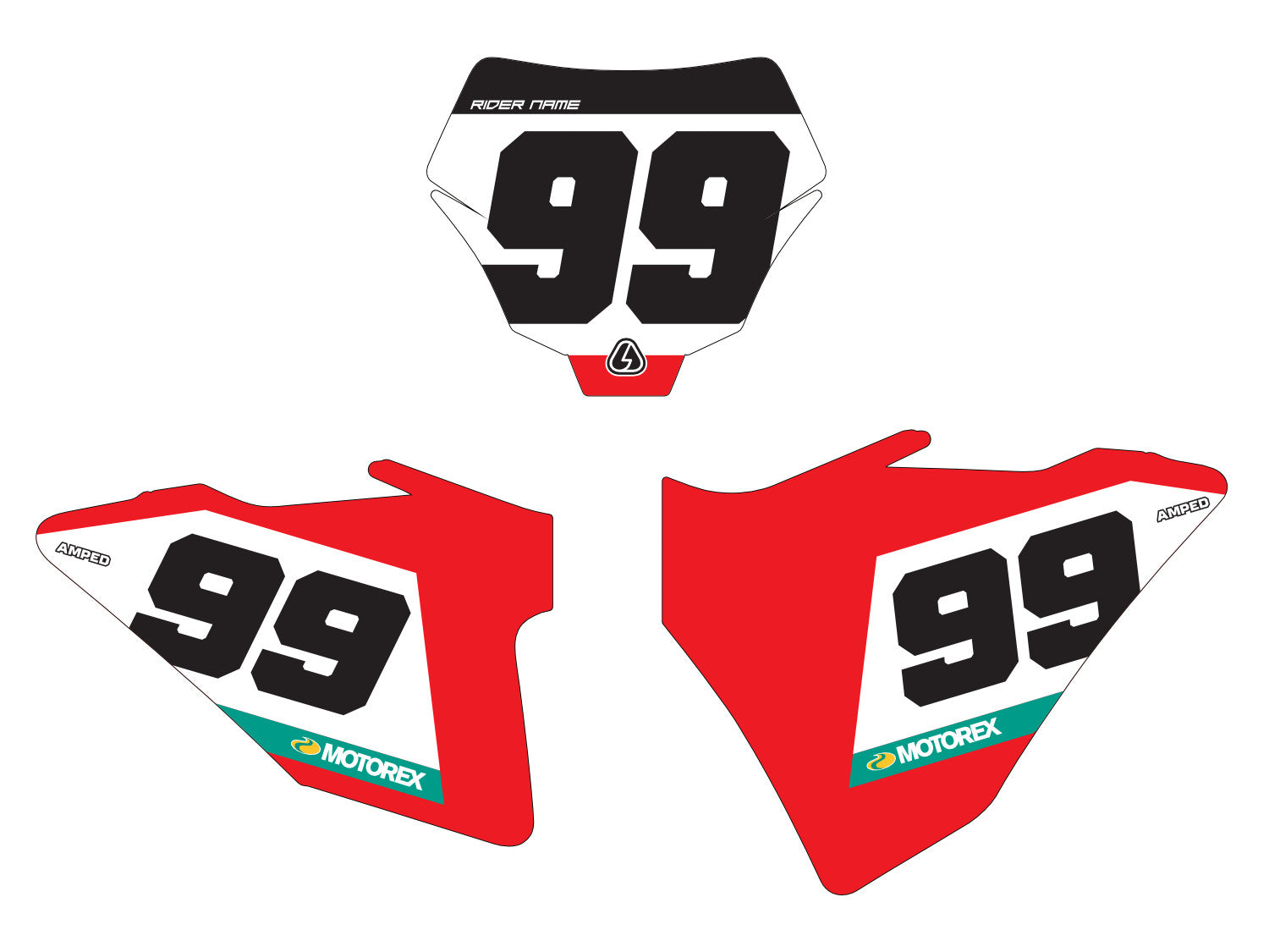 Amped A1 GasGas MX Number Board Graphics