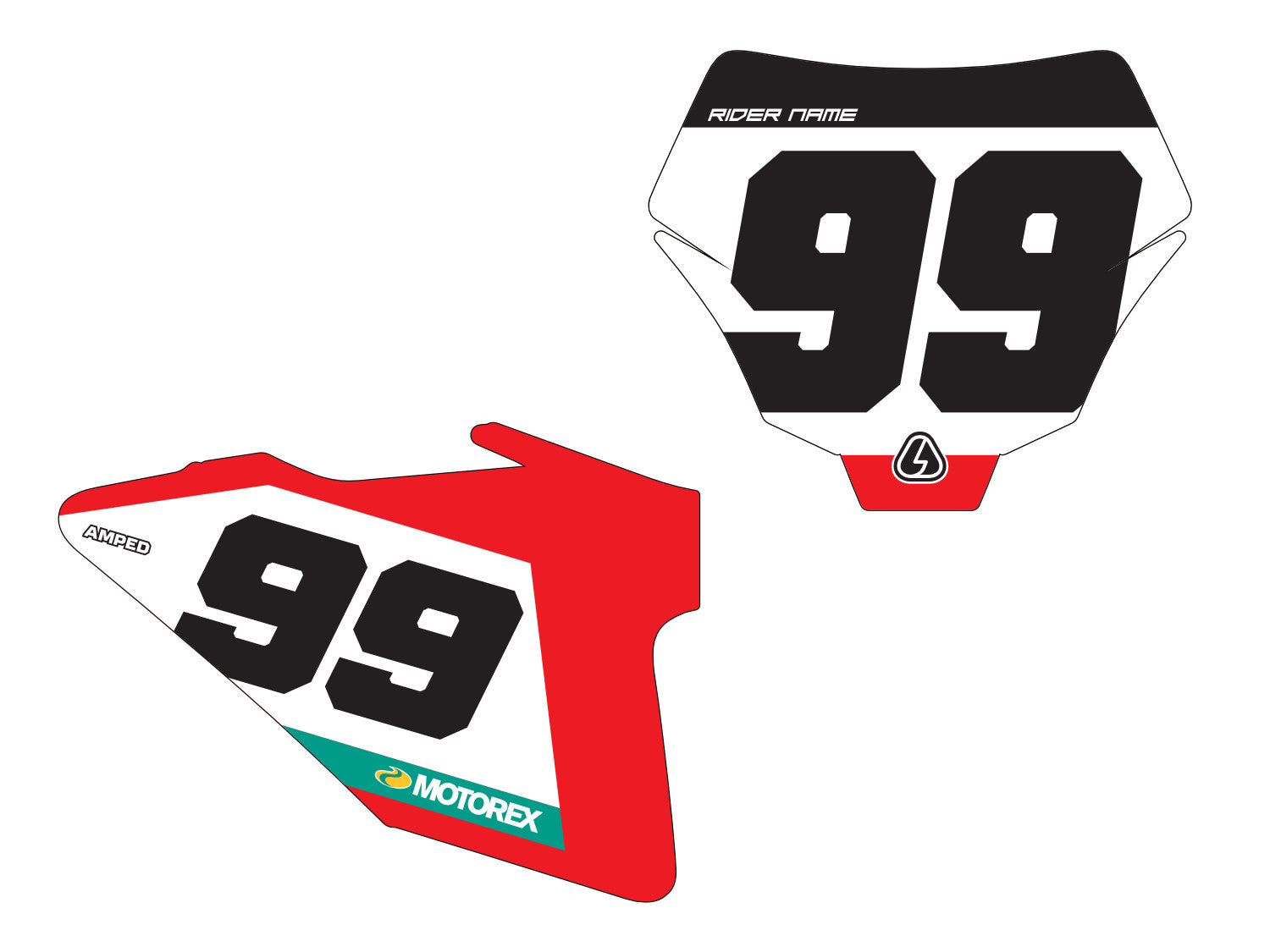 Amped A1 GasGas MX Number Board Graphics