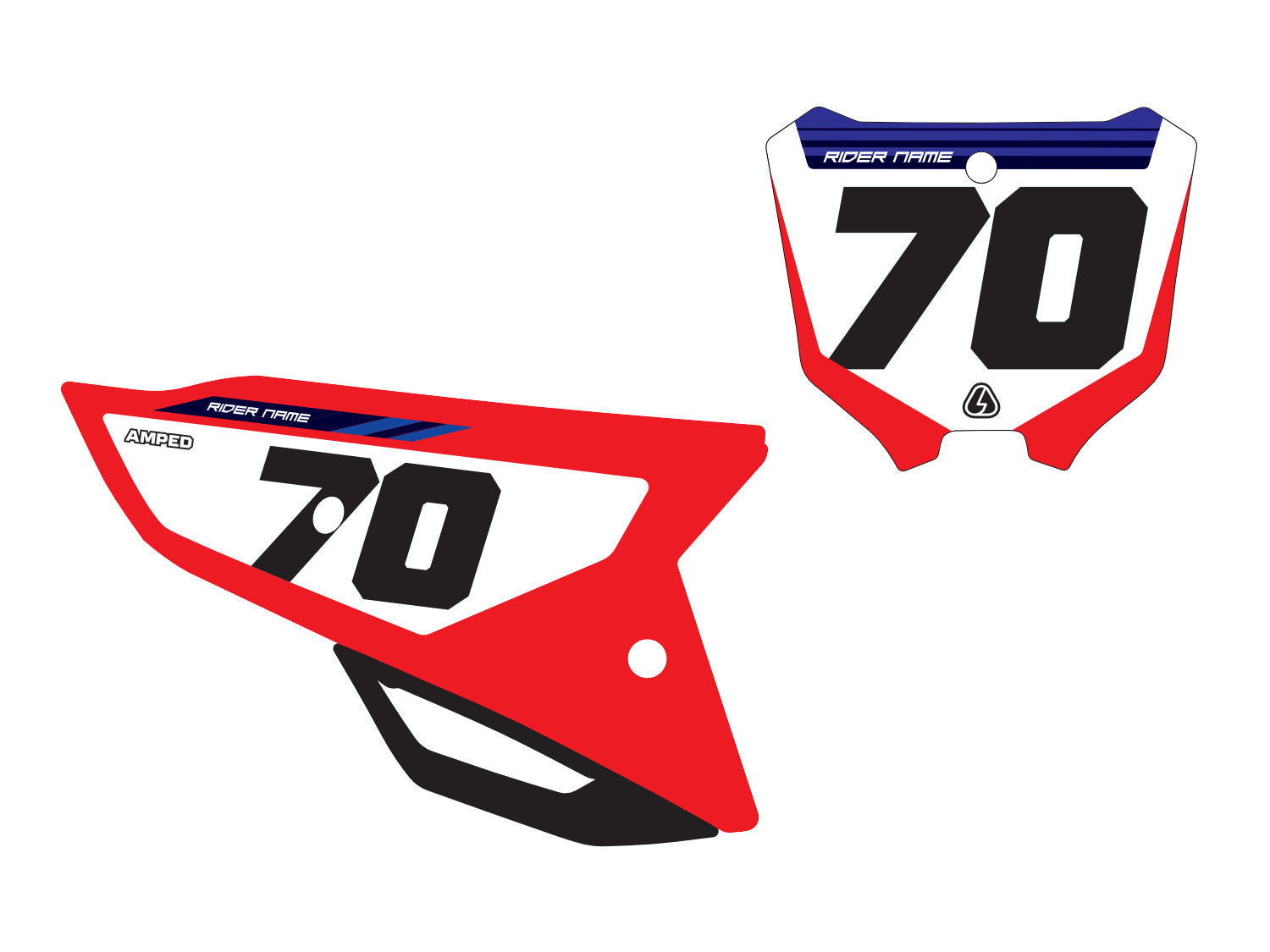 Amped A1 Honda MX Number Board Graphics