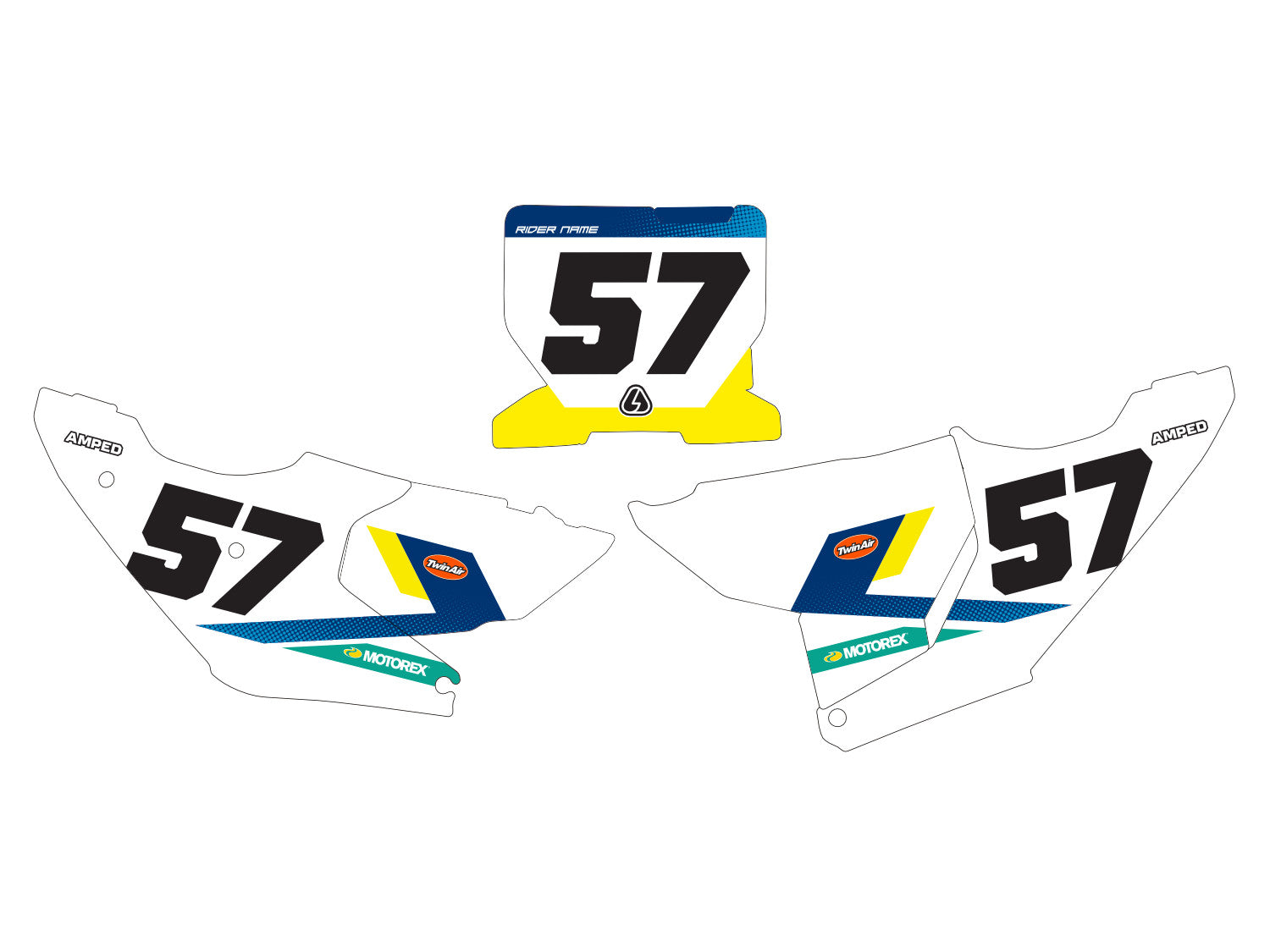 Amped A1 Husqvarna MX Number Board Graphics