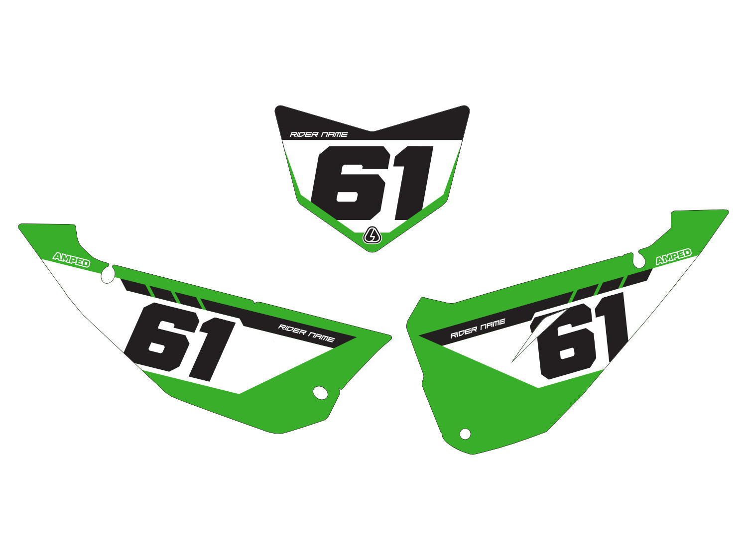 Kawasaki Number Board Enduro Graphics