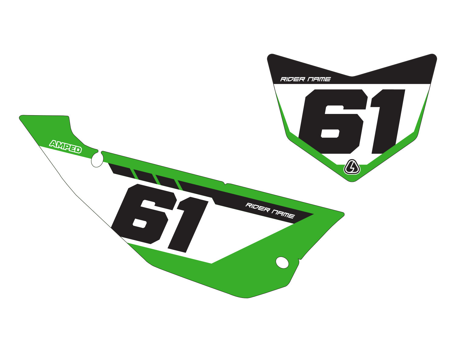 Kawasaki Number Board Enduro Graphics