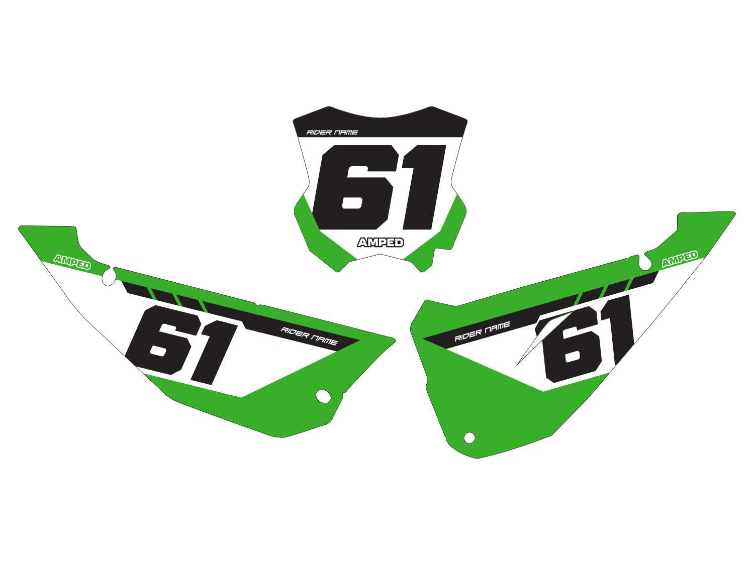 Kawasaki Number Board MX Graphics