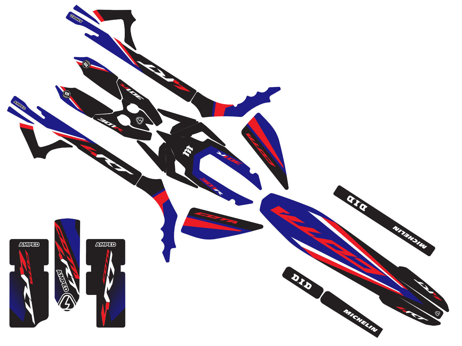 Amped Linear Montesa 4RT Trials Graphics - BR
