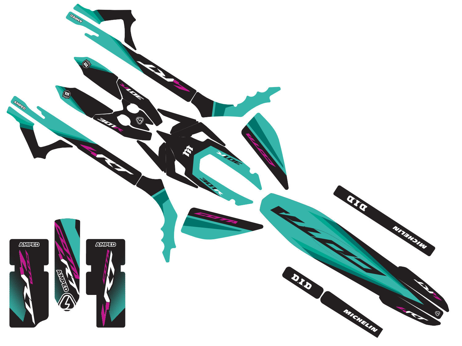 Amped Linear Montesa 4RT Trials Graphics - TP