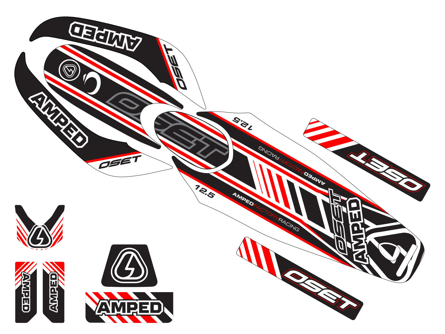 Amped FR 12.5 Oset Trials Graphics R - Trials Graphics - Amped