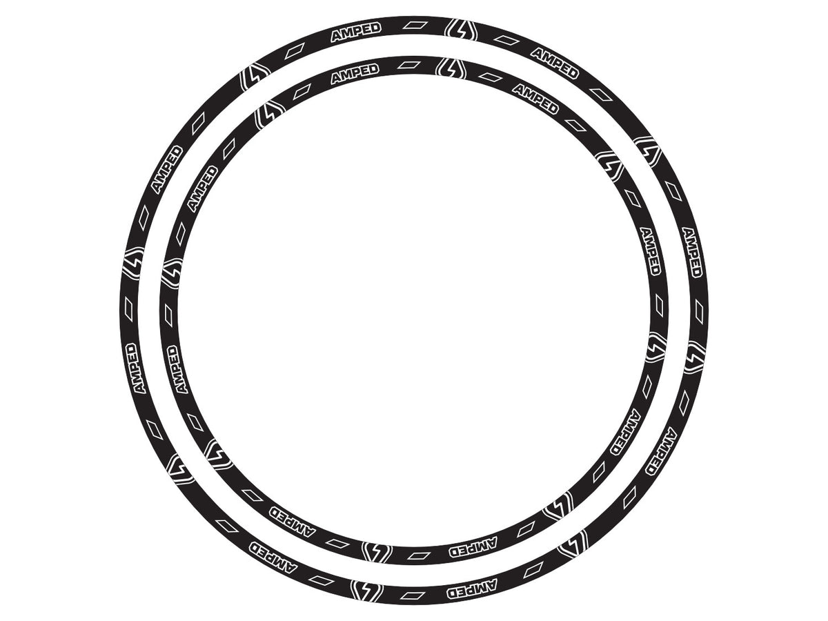 Custom Trials Rim Graphics Amped Rim Stickers - Trials, Enduro and Motocross Graphics - Amped