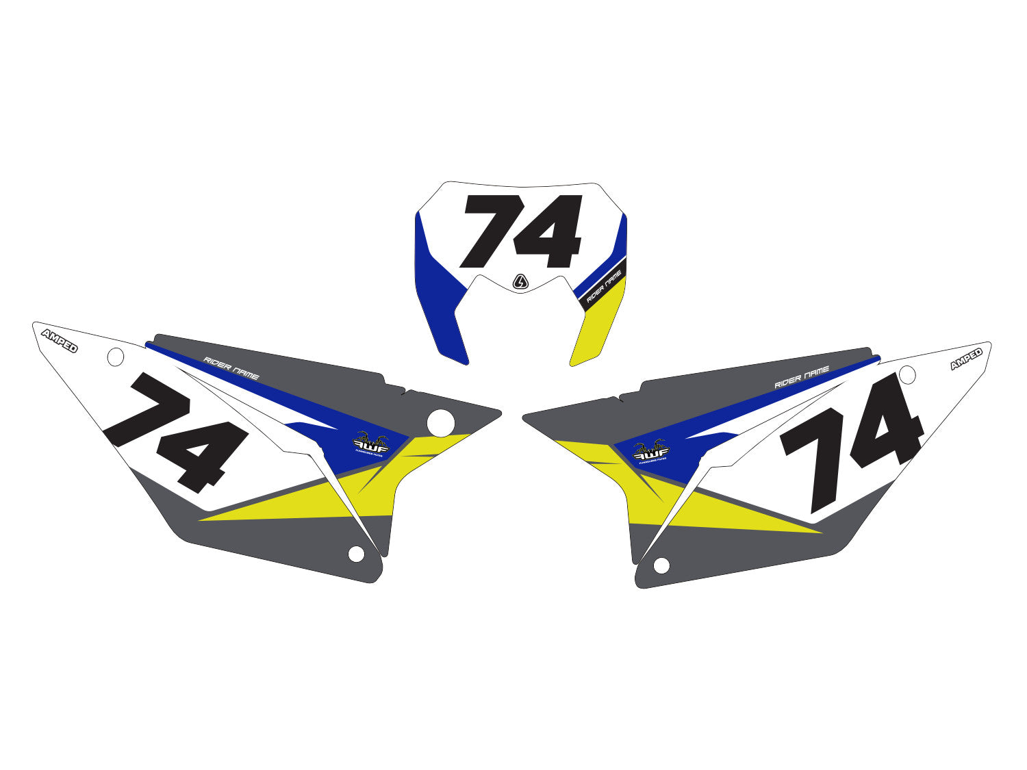 Amped A1 Sherco MX Number Board Graphics