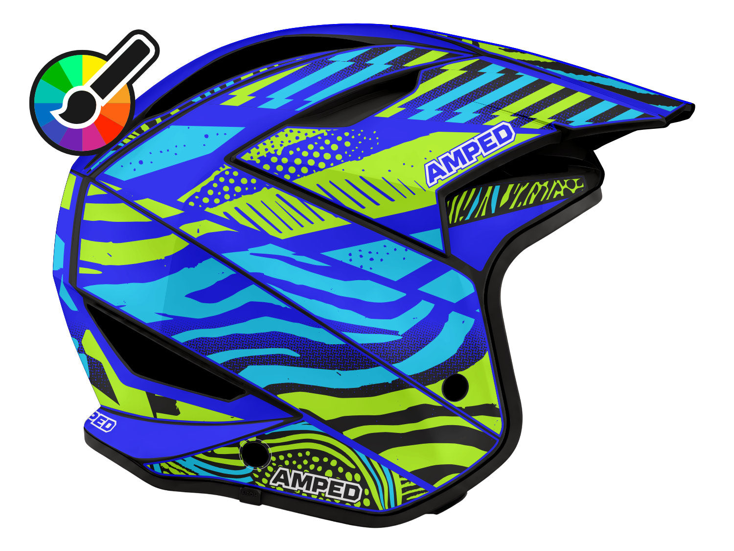 Amped Turner Replica Airoh TRR 2 Trials Helmet Stickers - Custom