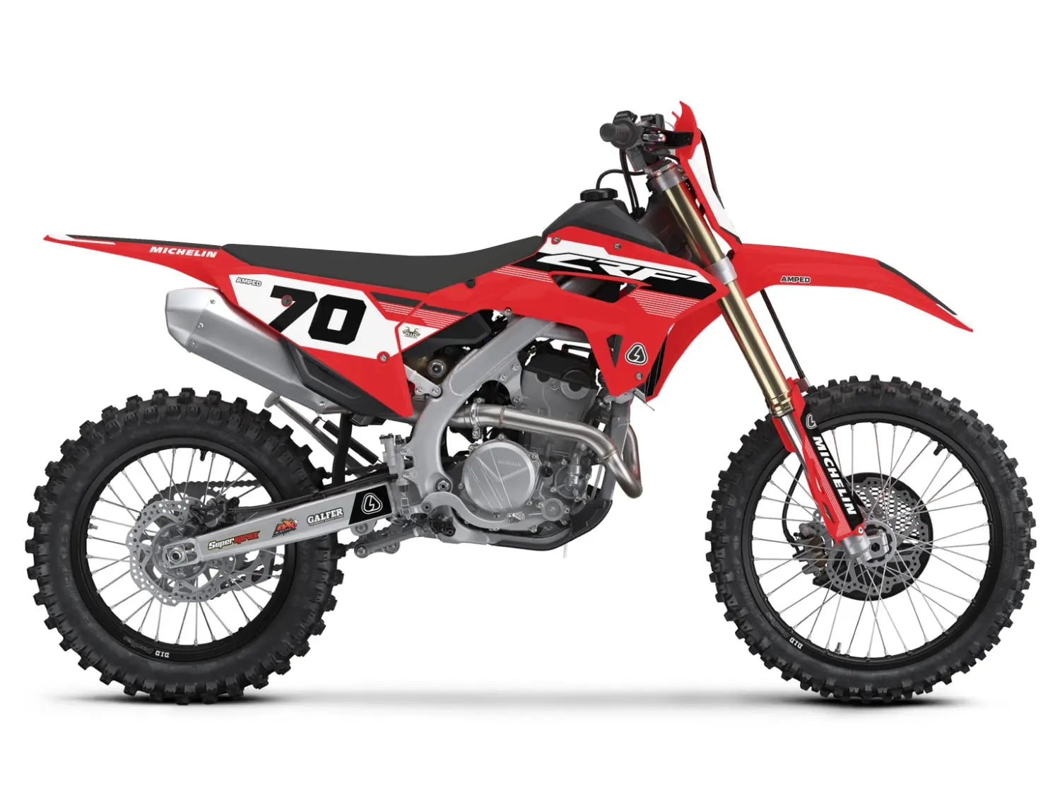 Fusion Honda CRF/CRX Graphics - RBlk - Amped