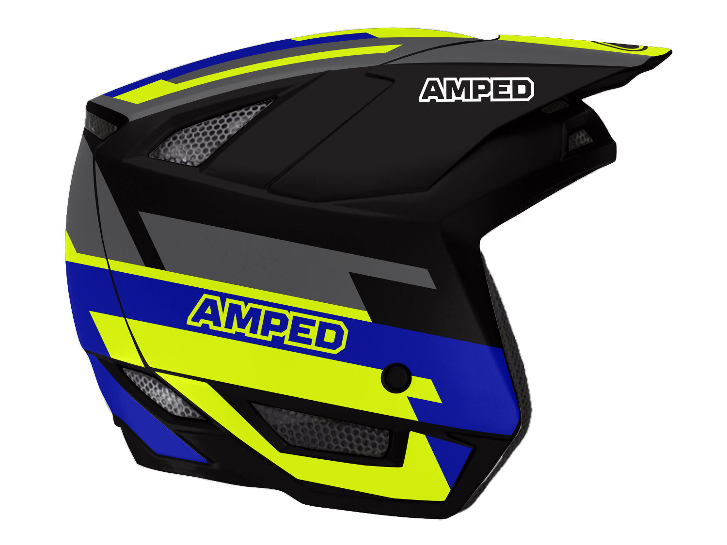 Jitsie HT3 Helmet Wrap in Blue, Fluo Yellow, Grey and Black by Amped