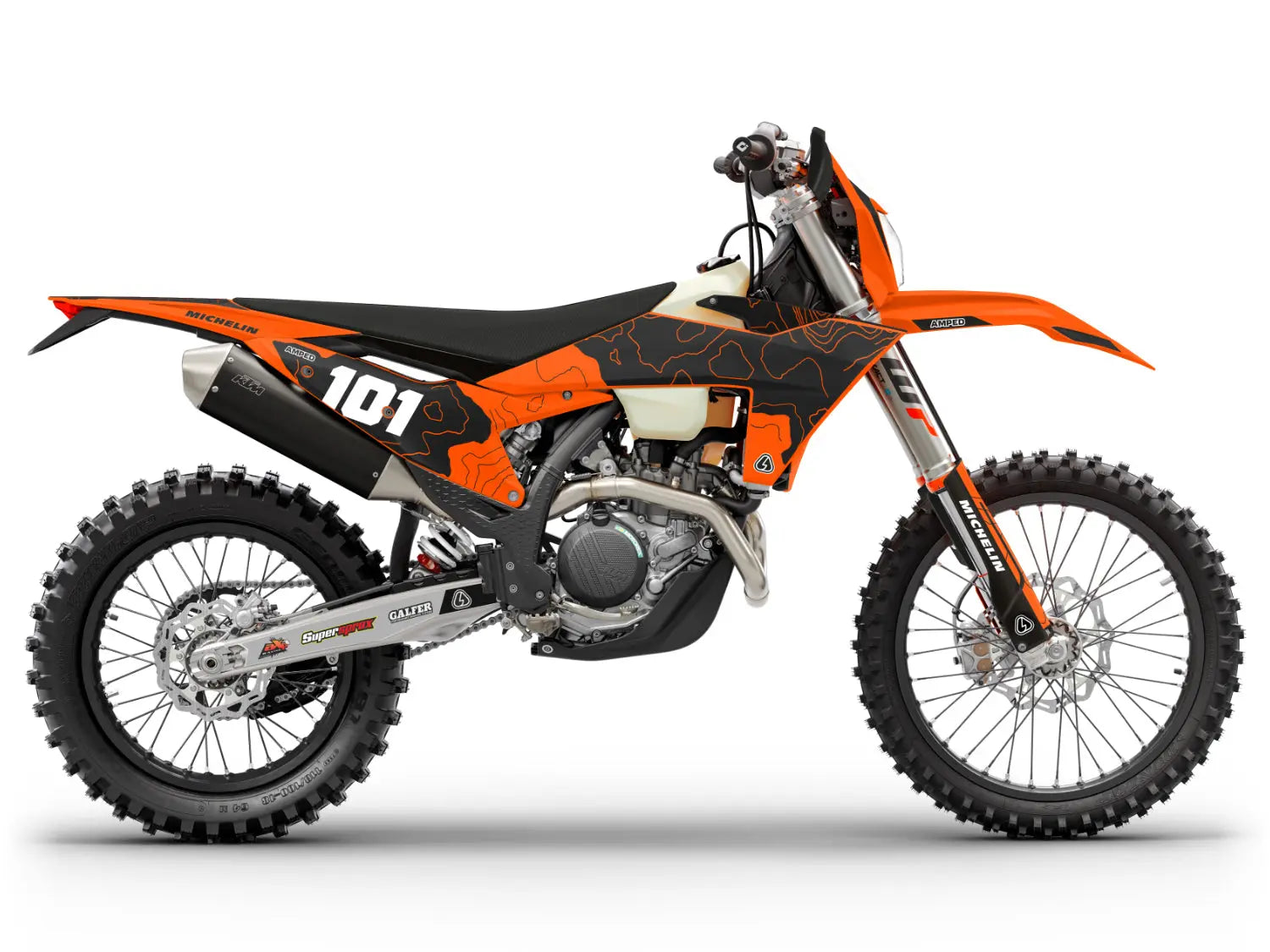 Contour KTM Graphics - OBlk - Amped