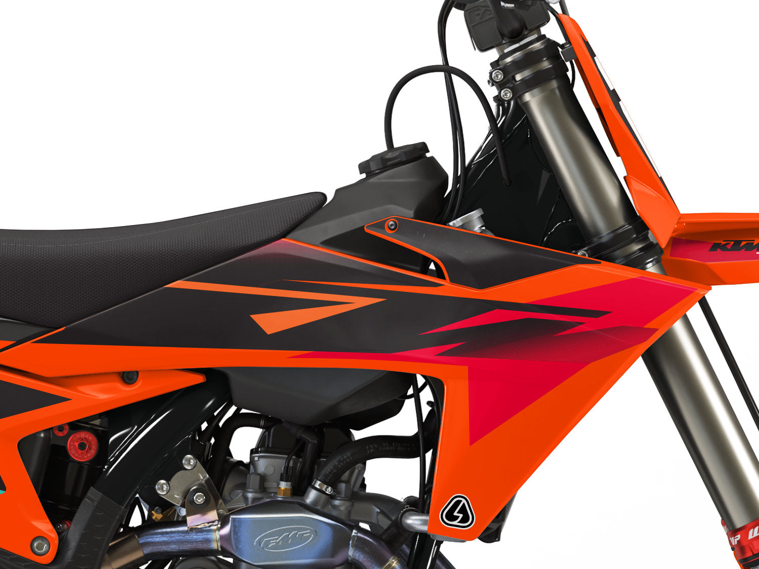 Stock 26 KTM SXF Graphics Closeup
