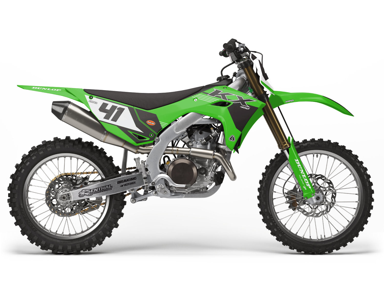 Polar Kawasaki KX Graphics - Green Black