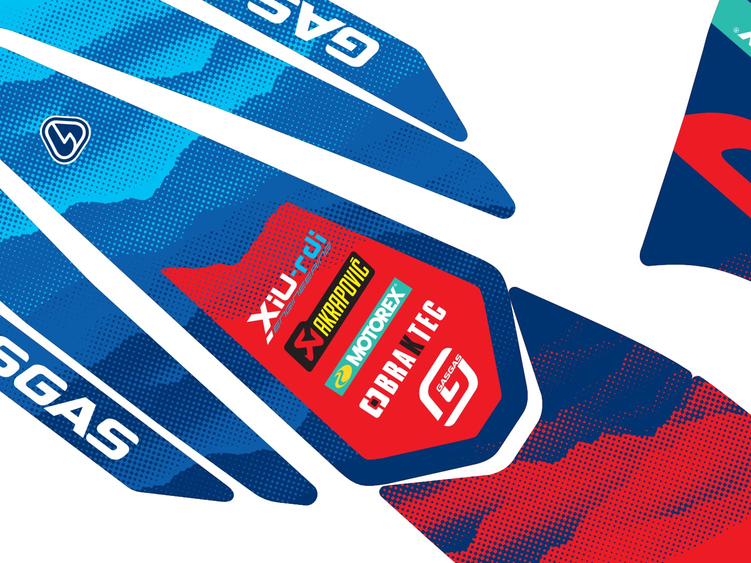 Amped Coastal GasGas Trials Graphics Close Up