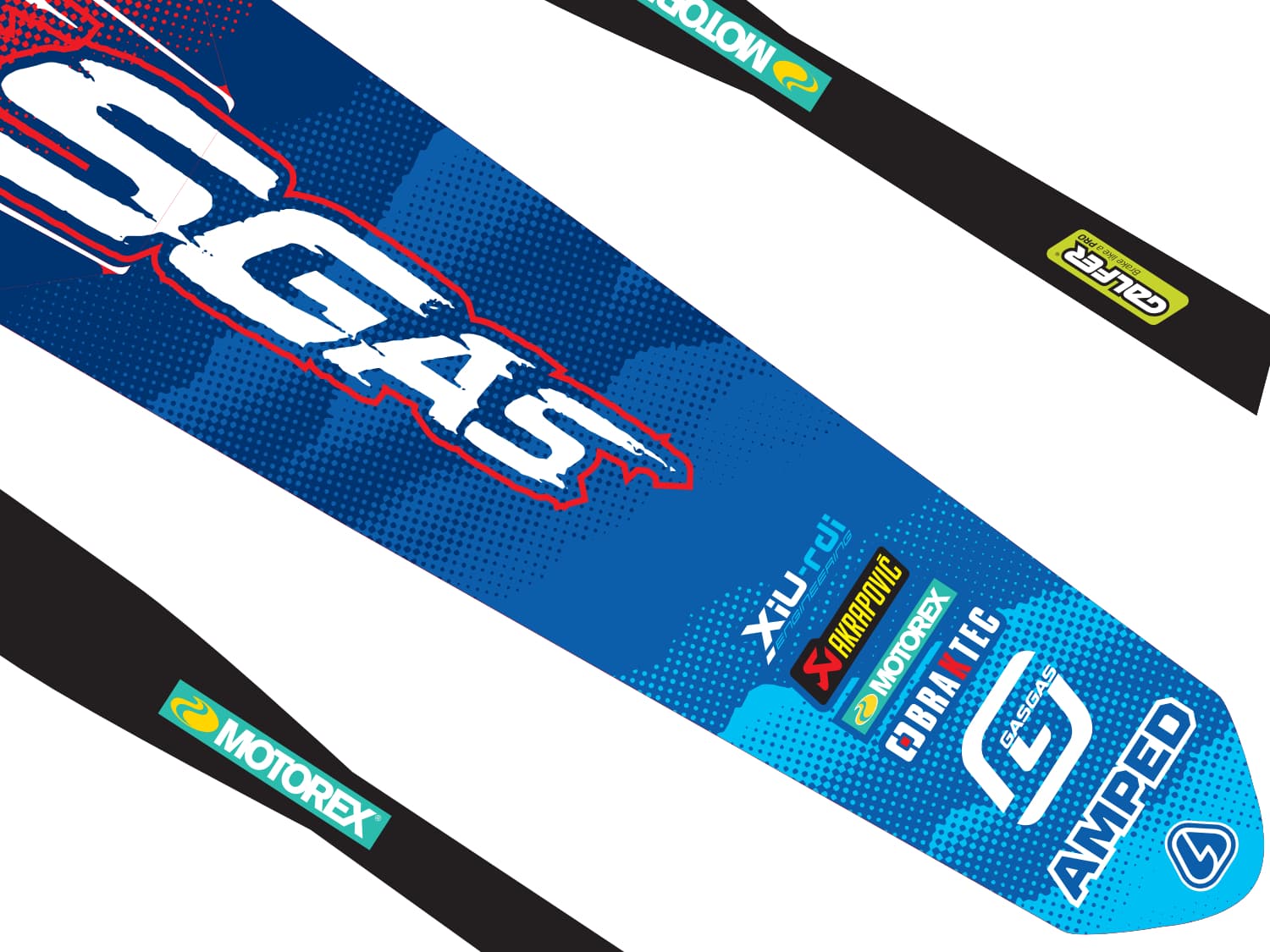 Amped Coastal GasGas Trials Graphics Close Up Rear