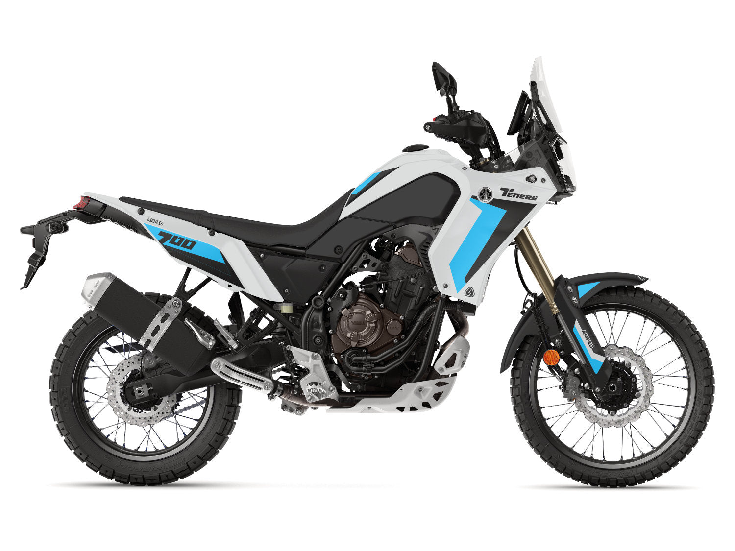 Graphic Yamaha Tenere 700 Graphics - White, Cyan